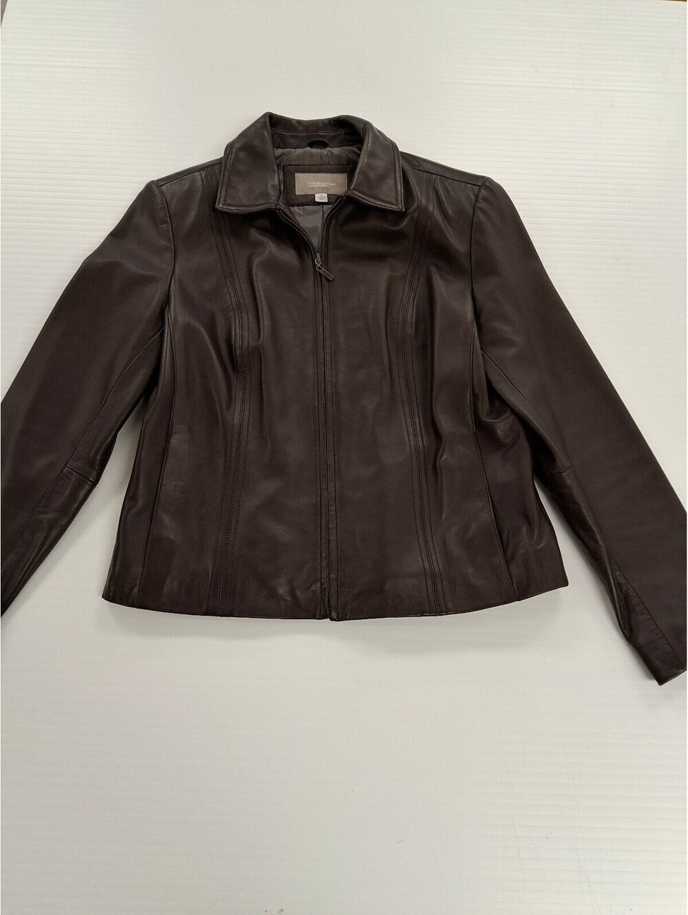 Croft & Barrow Women's Brown Lambskin Leather Jacket Medium